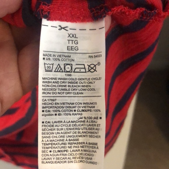Old Navy red with navy stripes top! - Picture 5 of 5